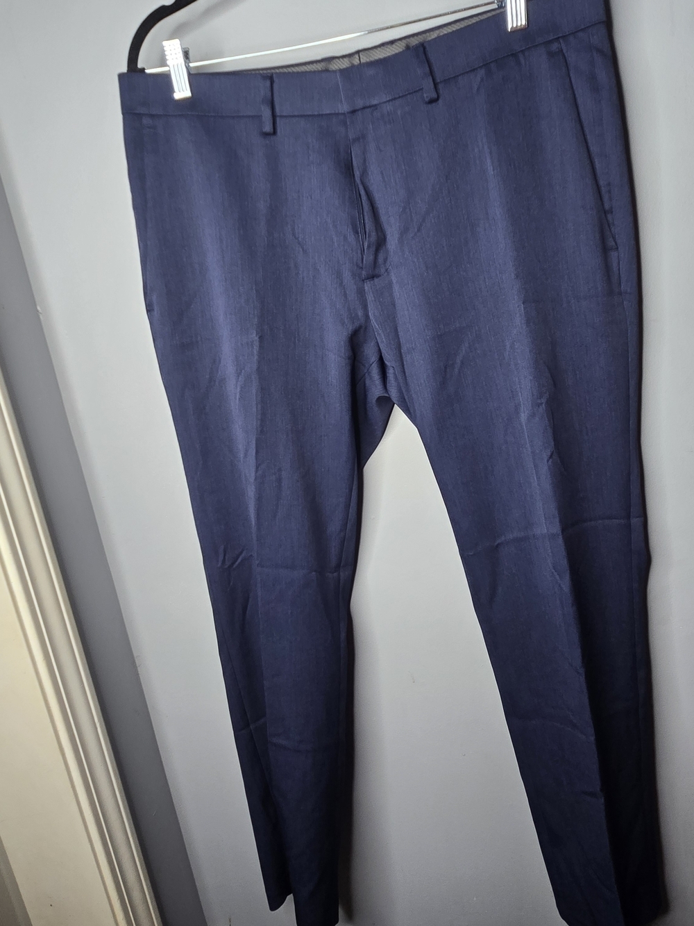 Reaction Kenneth Cole Navy Dress Pants 36x30 Flat Front Business Casual Slacks